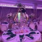 silver_4pcs 6pcs  10 pcs Wedding Gold Metal Tall Diamond Table Centerpieces With candle holder for w