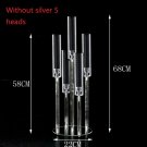 B 5 heads_1pcs 5pcs 10pcs12pcsWedding Decoration Centerpiece Candelabra Clear Candle Holder Acrylic 
