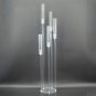 8 Arms_Acrylic Candelabra All Clear Candle Holders Wedding Candlesticks Table Centerpieces Flower St