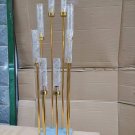 Golden_8heads gold acrylic candle holder pillar candles metal stand for wedding stage decoration wal