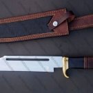 18in Custom Handmade D2 Steel Hunting High Polish Crocodile Dundee Bowie Knife
