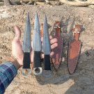 Pack of 3" Damascus Throwing Knife kunai throwing knife Dagger hunting knife Pack of 3" Damascus Throwing Knife kunai throwing knife Dagger hunting knife