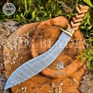 CUSTOM HAND MADE DAMASCUS STEEL KUKRI HUNTING KOPIS KNIFE HANDLE WOOD KNIFE 302 CUSTOM HAND MADE DAMASCUS STEEL KUKRI HUNTING KOPIS KNIFE HANDLE WOOD KNIFE 302