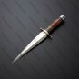 Custom Handmade D2 Stainles Double Edge Hunting Dagger KNIFE with Leather Sheath