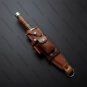 Custom Handmade D2 Stainles Double Edge Hunting Dagger KNIFE with Leather Sheath