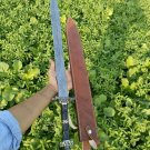 Handmade Damascus Steel Double Edge Viking Sword Battle Ready Sword With Sheath
