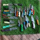 LOT OF 30 PCS CUSTOM HANDMADE DAMASCUS STEEL SKINNER HUNTING KNIVES WITH SHEATH.