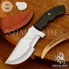Custom Hand Forged high Steel Hunting Cow Boy  hunting Knife Blood Grooved Blade