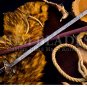 Custom Hand Forged Sword Damascus Steel Viking Sharp Battle Ready Medieval Dad