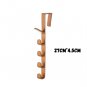 1pc Over-the-Door Hook Rack &acirc;�� Plastic Storage for Bags, Hats & Coats in Black/White/Brown
