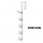 1pc Over-the-Door Hook Rack &acirc;�� Plastic Storage for Bags, Hats & Coats in Black/White/Brown