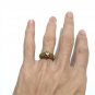 HANDMADE VERY RARE ROMAN STYLE WEDDING RING BRONZE VINTAGE STRASSE ARTIFACT