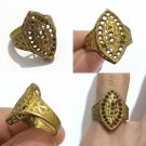 VINTAGE ANCIENT BRONZE NEAR EASTERN GILDING EXTREMELY RING WITH ROMAN FLAIR STYL