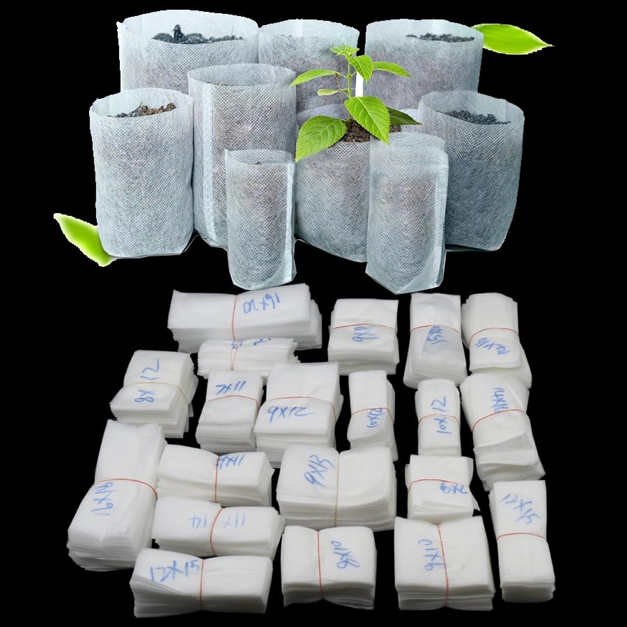 Different Sizes Biodegradable Non-woven Nursery Bags Plant Grow Bags Fabric Seedling Pots Eco-Friend