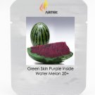 Green Skin Purple Inside Sweet Big Watermelon F1 'Wu Hei' Seeds, 1 Professional Pack, 20 Seeds / Pac