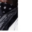 Bandana Head Scarf Cotton Paisley Hip Hop Quality Wrap Rag - Black