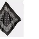 Bandana Kerchief Biker Head Scarf Sport DuRag Trainman 22x22 Cotton - Black
