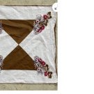 Vtg MCM Handkerchief Hanky Printed Floral Color Block Rolled Edges 11x11 - Cotton