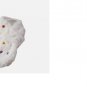 Button Furry Soft Button Stole Scarf Color White