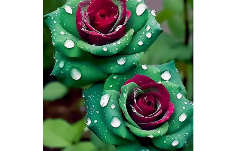 Ruby Green Twin Roses - Captivating Contrasts for Your Garden20pcs