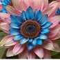 Double-Flowered Sunflower: Blue-Pink Miracle Seeds 50pcs