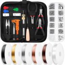 Thrilez Wire Wrapping For Jewelry Making, Repair and Beading Supplies Kit with C