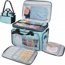 PAVILIA Knitting Bag Yarn Storage Tote, Large Crochet Organizer Bag, Storag