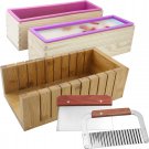 2 PCS Silicone soap molds Making Kit loaf bar 44oz Purple Pink