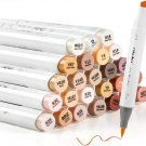 Ohuhu Skin Tone Alcohol Markers Brush Tip 24 Portrait Color for Artist