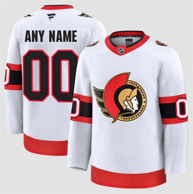 Custom Ottawa Senators Jersey Name, Number 2025 Away White