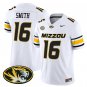 Brad Smith Jersey #16 Missouri Tigers 2025 Vapor Limited Stitched White