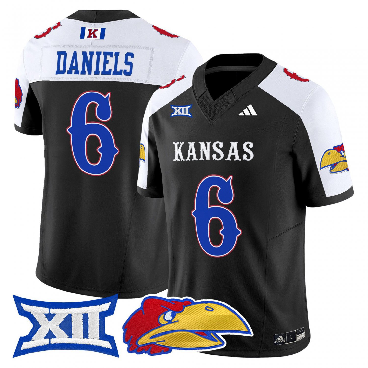 Jalon Daniels Jersey #6 Kansas Jayhawks 2025 Vapor Limited Stitched Black Alter