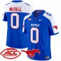 Derrick McFall Jersey #0 SMU Mustangs 2025 Vapor Limited Stitched Blue Alter