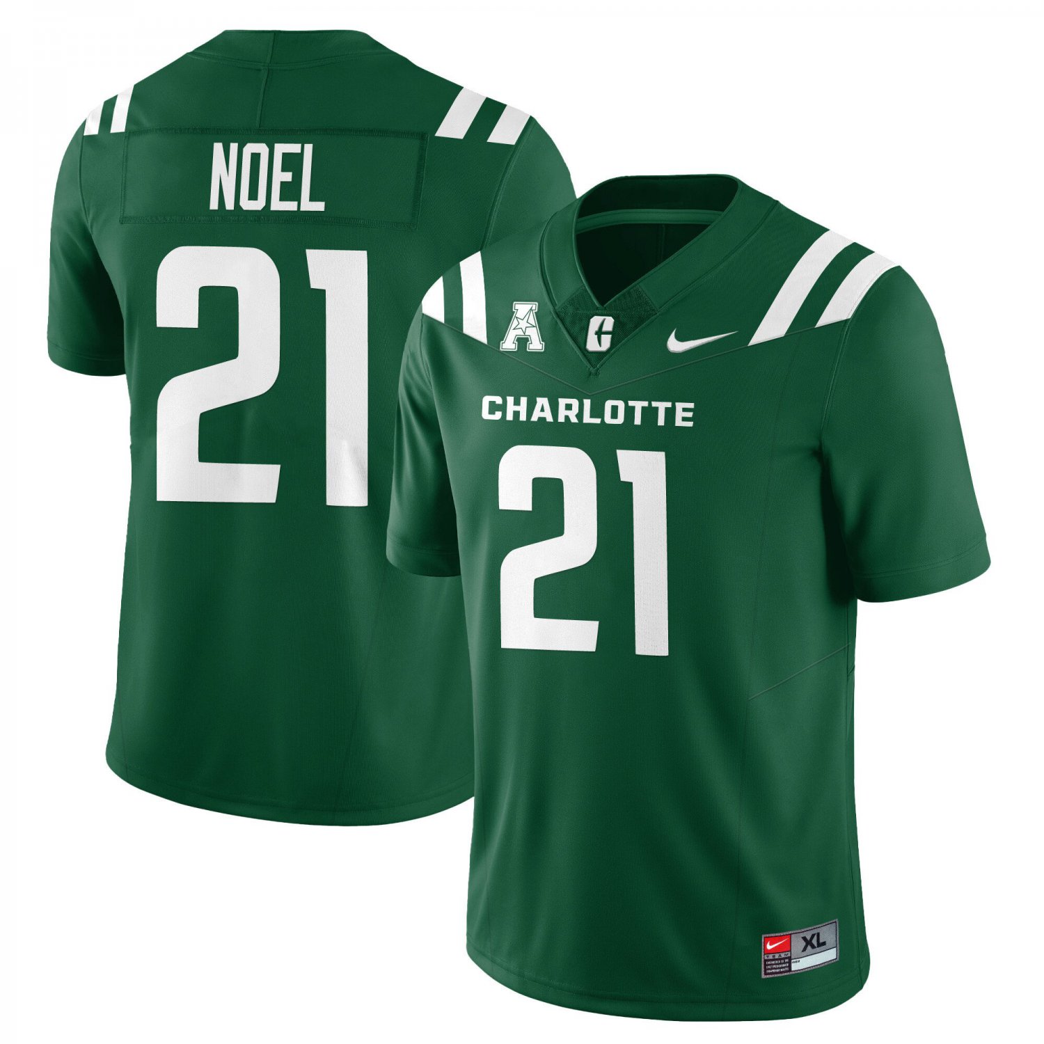 Breon Noel Jersey #21 Charlotte 49ers Football 2025 Limited Stitched Green