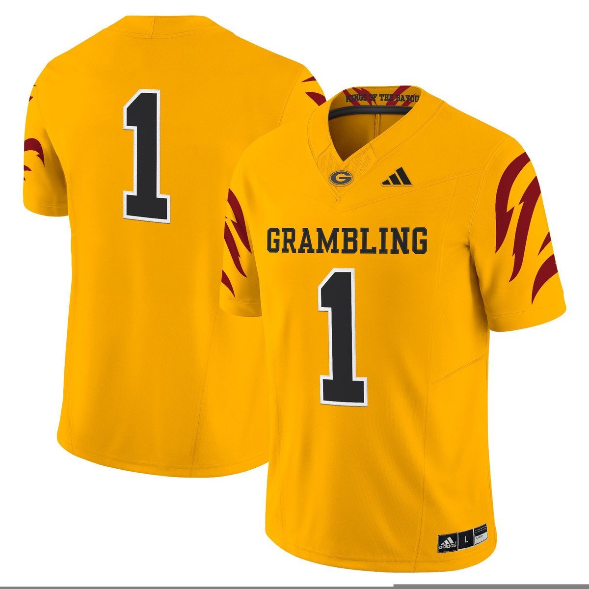 Team Jersey #1 Grambling Tigers 2025 Vapor Limited Stitched Gold