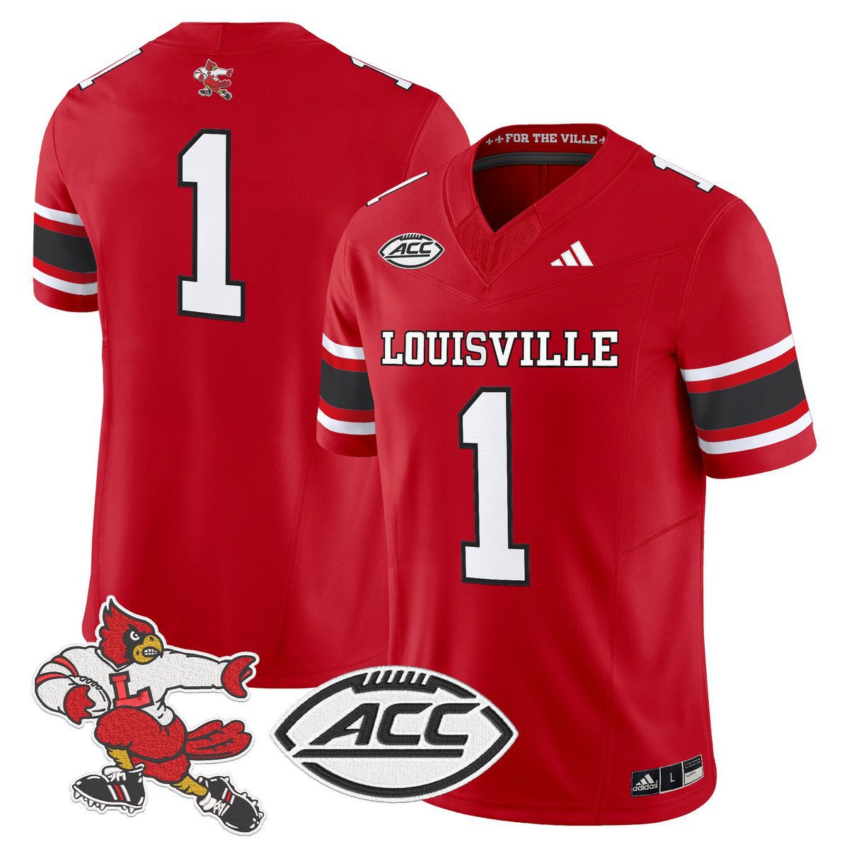 Team Jersey #1 Louisville Cardinals 1980s Throwback Limited Stitched Red
