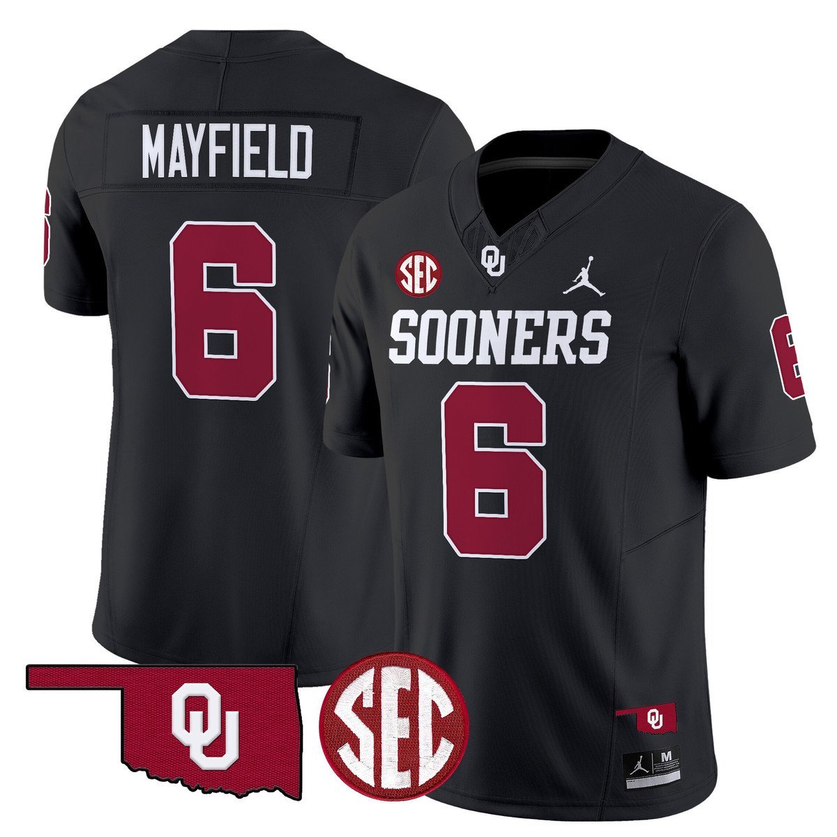 Baker Mayfield Jersey #6 Oklahoma Sooners 2025 Limited Stitched Black