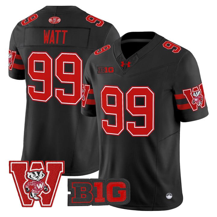 J.J. Watt Jersey #99 Wisconsin Badgers Throwback Stitched Black