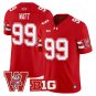 J.J. Watt Jersey #99 Wisconsin Badgers Throwback Stitched Red