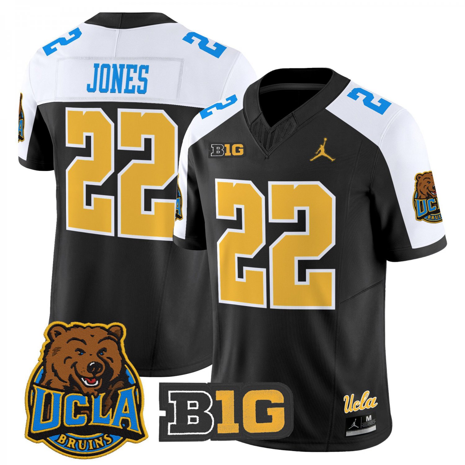 Keegan Jones Jersey #22 UCLA Bruins Jersey 2025 Vapor Stitched Black Alternate