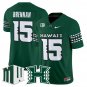 Colt Brennan Jersey #15 Hawai'i Rainbow Warriors 2025 Vapor Stitched Green