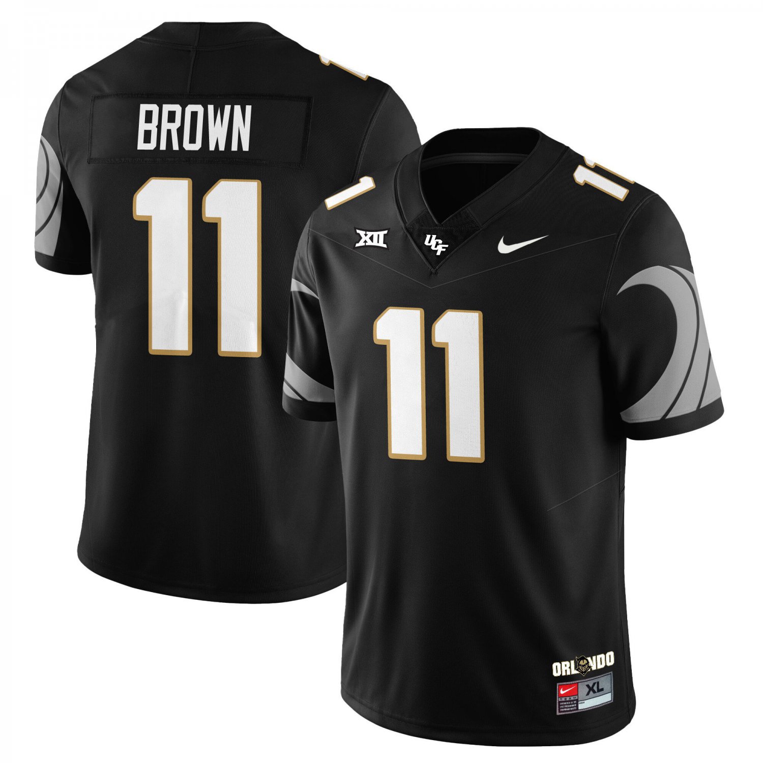 Jacurri Brown Jersey #11 UCF Football 2025 Core Uniforms Stitched Black