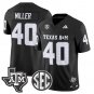 Von Miller Jersey #40 Texas A&M Aggies 2025 Vapor Stitched Black
