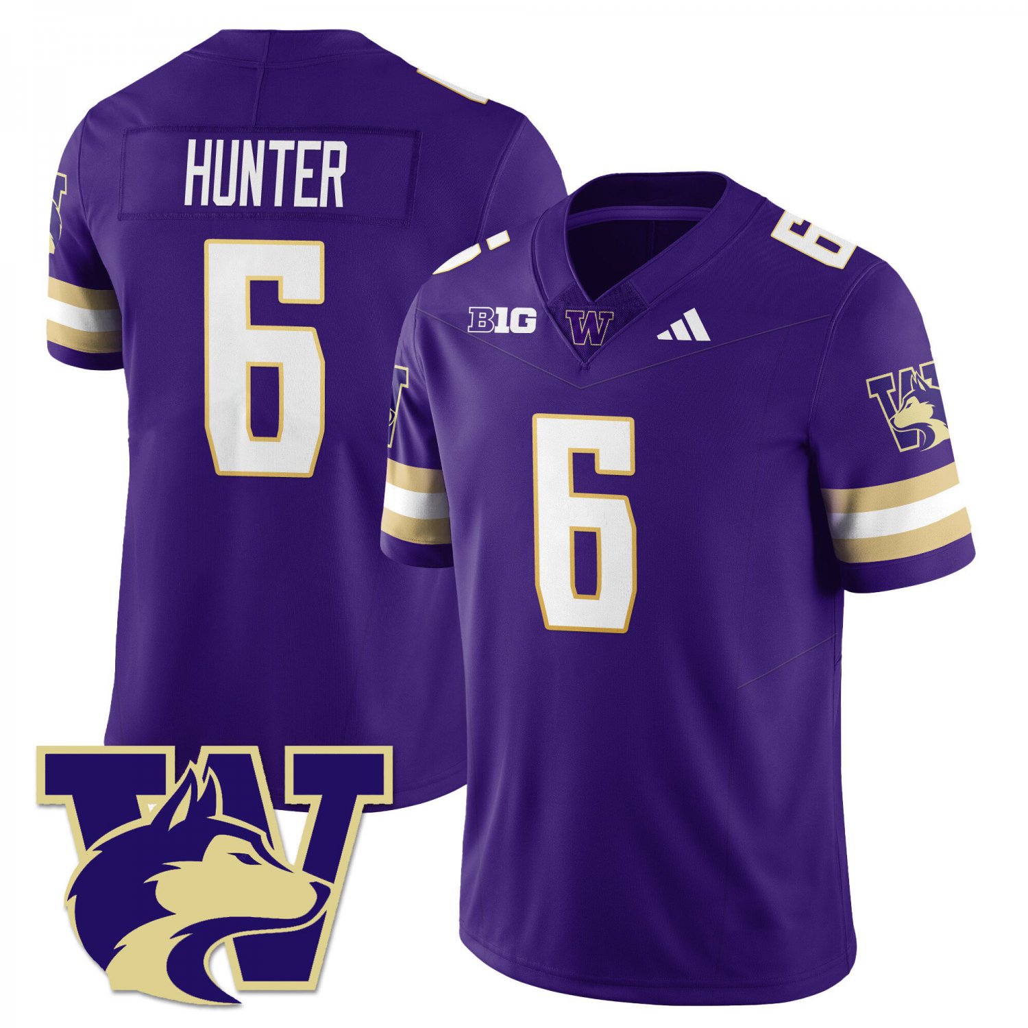 Jeremiah Hunter Jersey #6 Washington Husky Football 2025 Stitched Purple