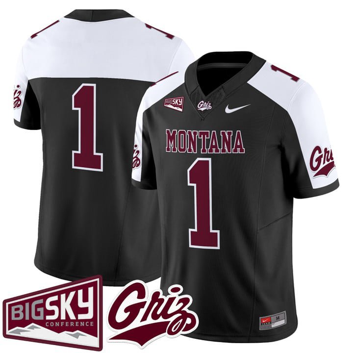 Team Jersey #1 Montana Grizzlies 2025 Vapor Limited Stitched Black Alter
