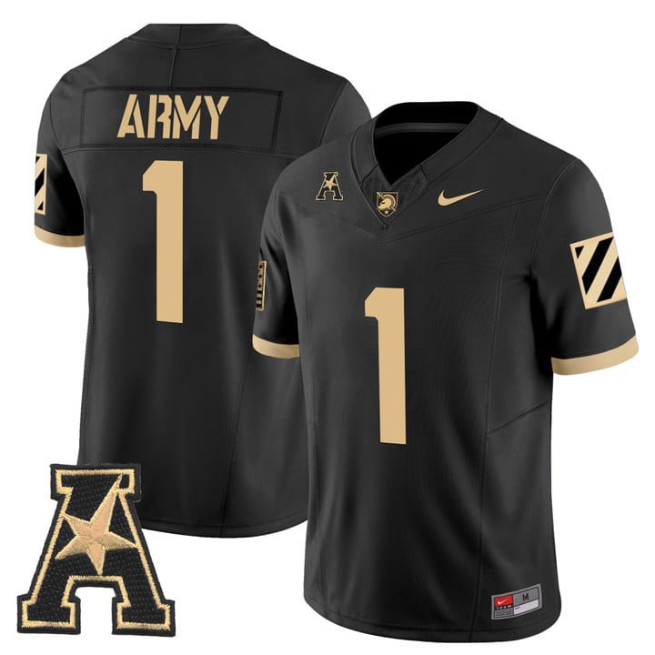 Team Jersey #1 Army Black Knights 2025 Vapor Limited Stitched Black