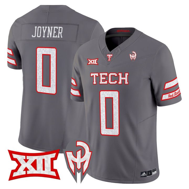 Quinten Joyner Jersey #0 Texas Tech Red Raiders Too Cold Vapor Stitched Gray