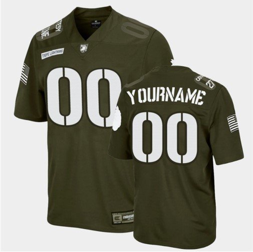 Custom Army Black Knights Jersey Name and Number NCAA College Football Green Rivalry