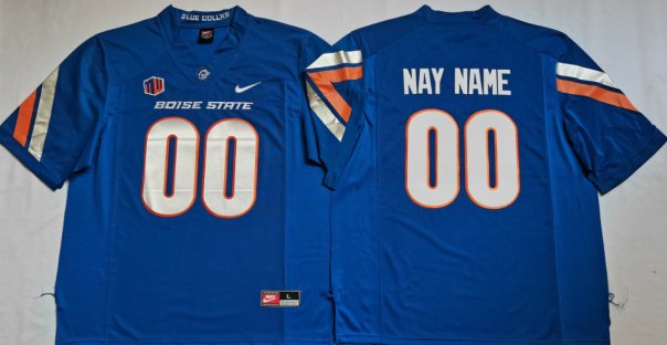 Custom Boise State Broncos Jersey Name and Number NCAA College Football Blue