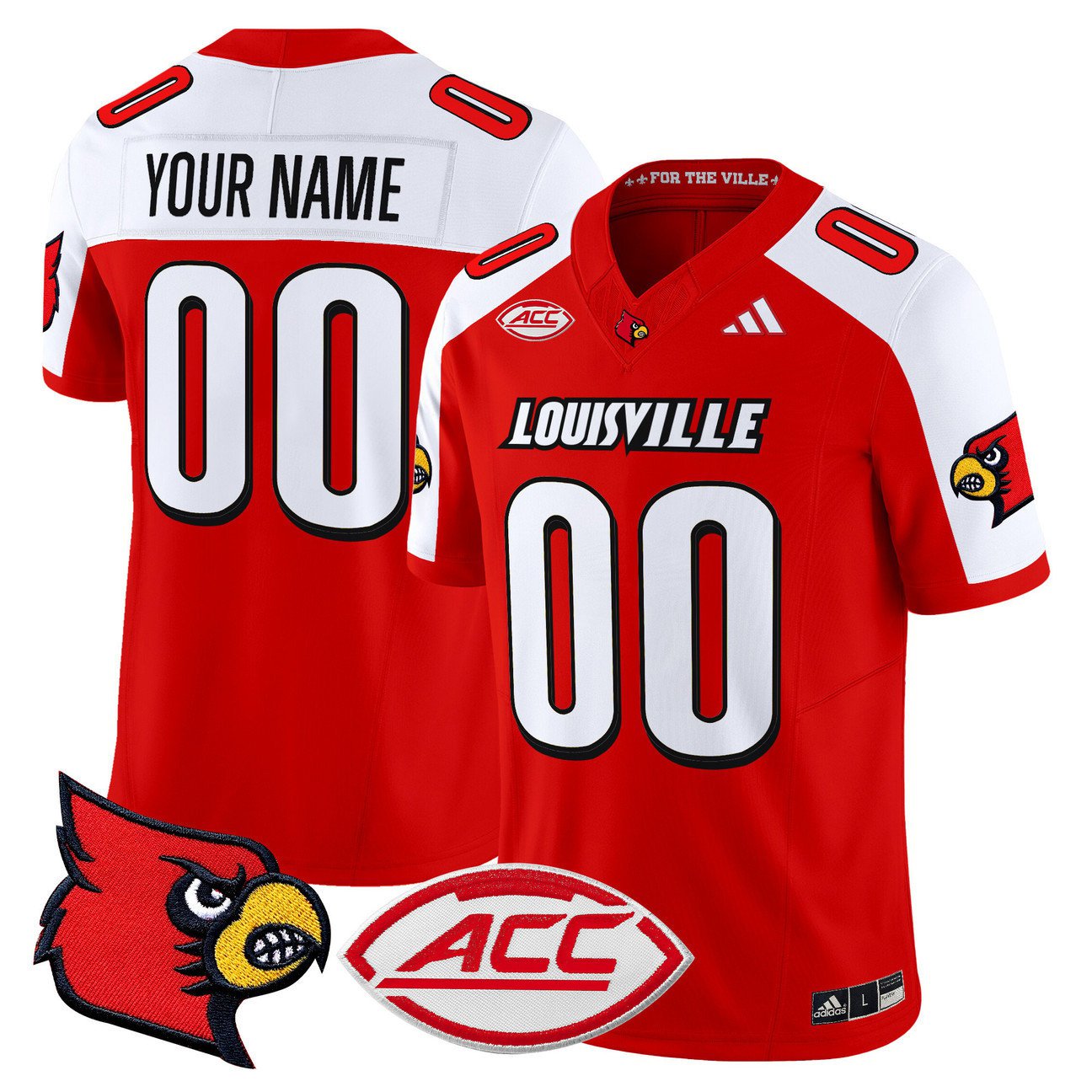 Custom Louisville Cardinals Jersey Name, Number 2025 Vapor Stitched Red Alter